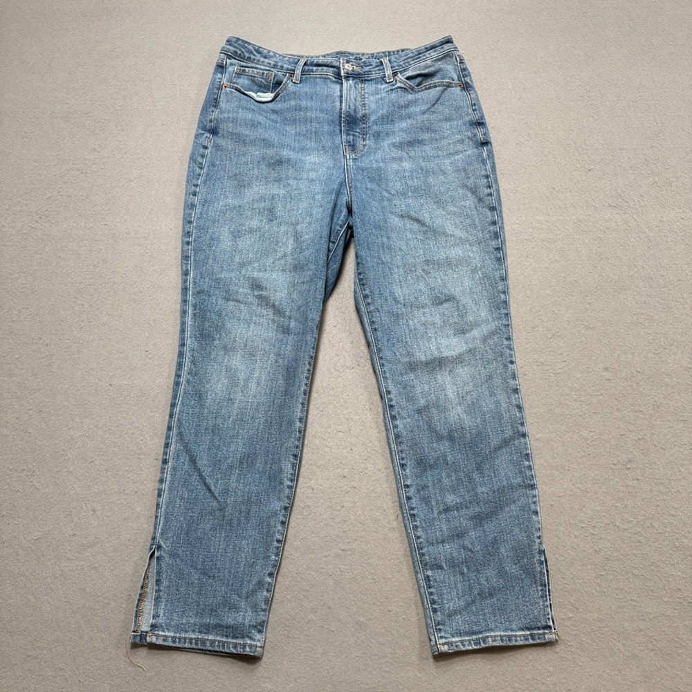 Old Navy Jeans Women's 14 Blue Denim High Rise O.G. Straight Leg Medium Wash Y2K